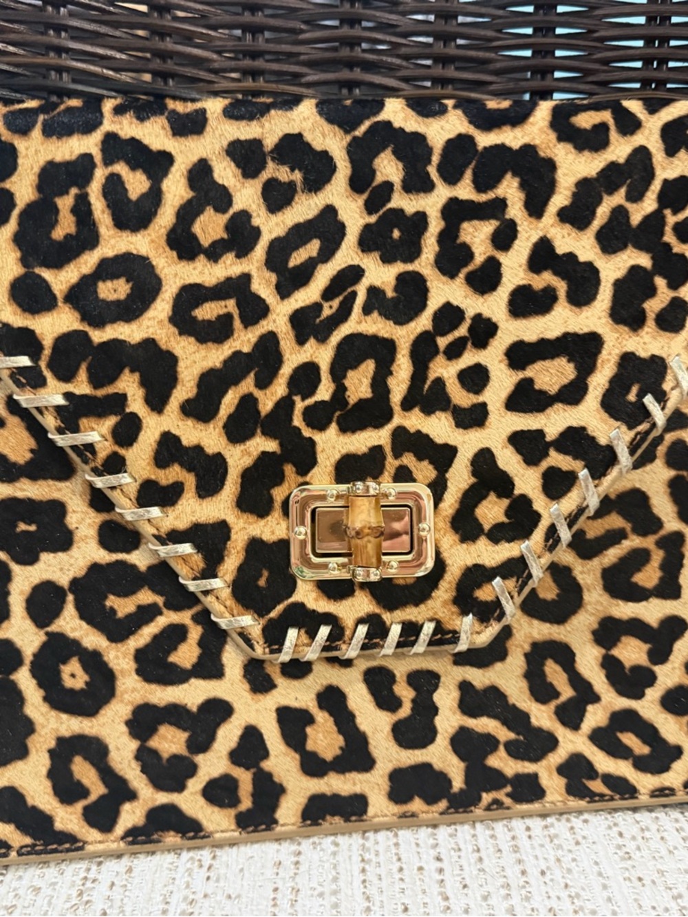 Lilly Pulitzer Leopard Envelope Purse